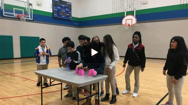 6th Grade Lunch Cupstacking Challenge